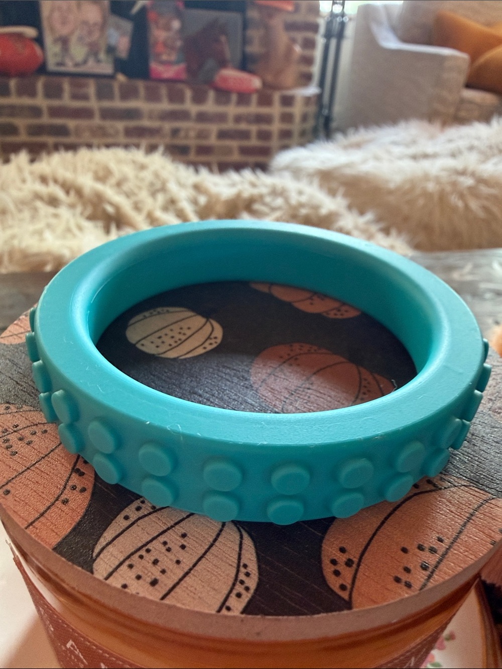 Mintlyfe Turquoise Textured Silicone Sensory Chew Bracelet